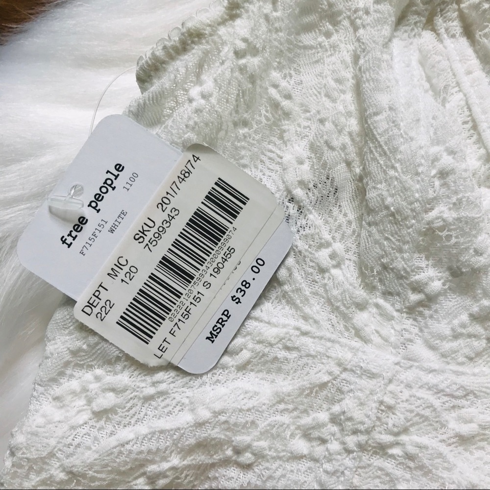 Free people white bralette lace bra NWT beautiful - Picture 4 of 8